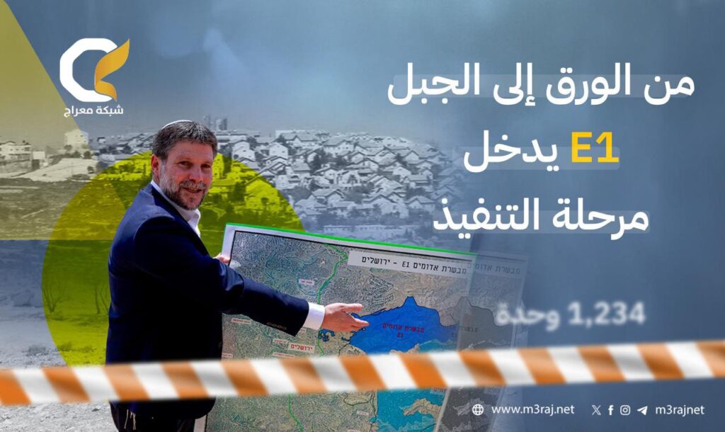 عطاء استيطاني جديد يدفع مخطط E1 نحو التنفيذ